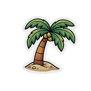 Sticker: Coconut Tree