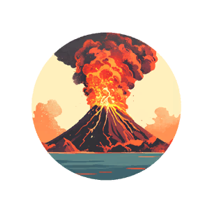 Sticker: Eruption