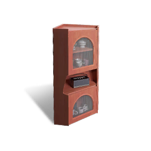 Formula: Lychee Red Corner Cabinet