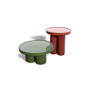 Formula: Green and Red Coffee Table Set