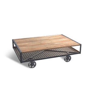 Formula: Industrial Plank Coffee Table