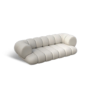 Formula: Cream Upholstered Couch