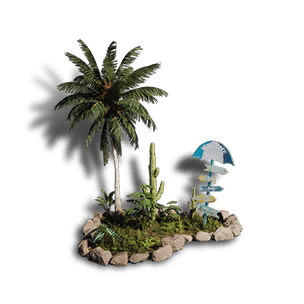 Formula: Tropical-themed Signpost