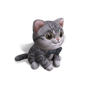Formula: Plush Cat - Gray-White Stripes
