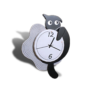 Formula: Black Cat Wall Clock