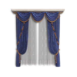 Formula: Blue Elegant Curtain