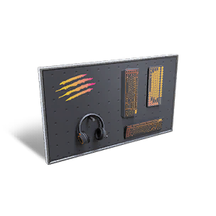 Formula: Blazing Edge Weapon Accessory Rack Board
