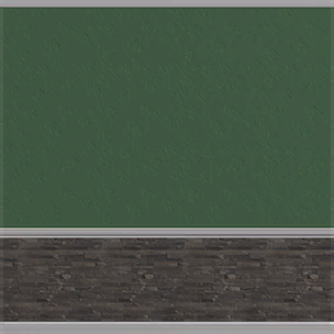 Dark Green Wainscoting