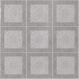 Classic White Patterned Floor Tiles