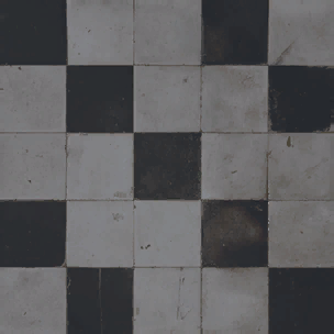 Black and White Checkered Floor Tiles