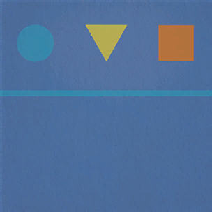 Blue Geometric Wall