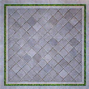Diamond Grid Gray Stone Brick