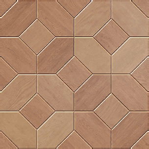 Warm Brown Geometric Floor