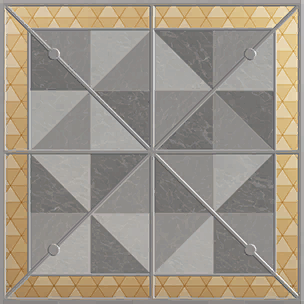 Triangle Brick Mosaic Floor