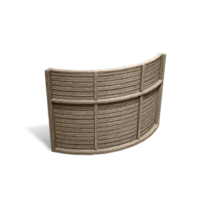 Wooden Curved Wall - Facilities in Once Human