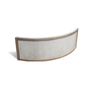 Half-Height Stone Curved Wall