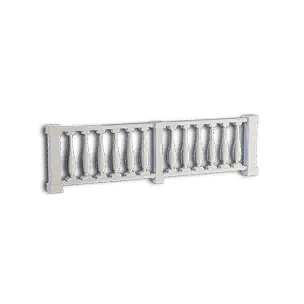 Minimalist Plaster Pillar Parapet