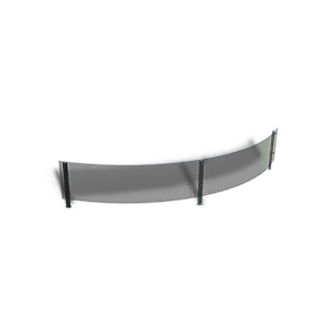 Steel Glass Curved Parapet - Facility in Once Human