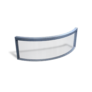 Steel Glass Curved Half WallⅠ - Facility in Once Human