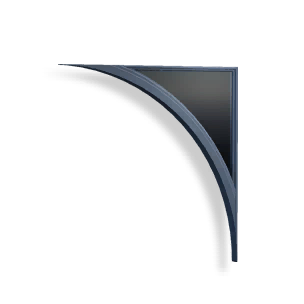 Glass Inv Left Crescent Wall