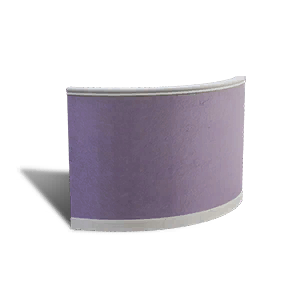 Textured Cement Curved Wall: Misty Purple I