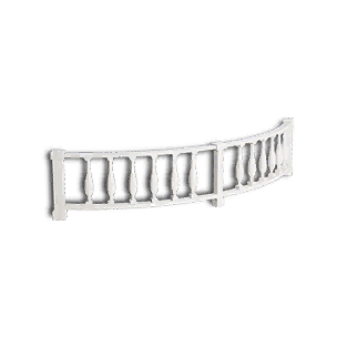 Minimalist Plaster Pillar Curved Parapet