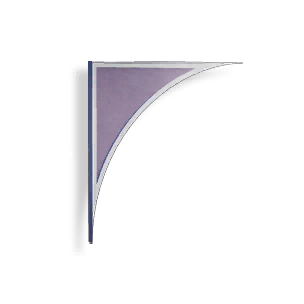 Cement Inv Right Crescent Wall - Misty Purple