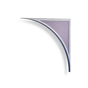 Cement Inv Left Crescent Wall - Misty Purple