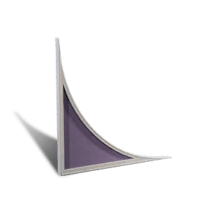 Cement Right Crescent Wall - Misty Purple