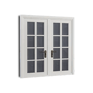 Glass Grid Double Door
