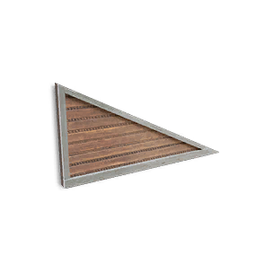Half-Height Wood Right-sloping Wall