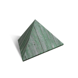 Half-Height Wooden Triangular Pyramid Roof
