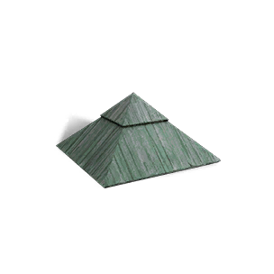 Half-Height Wooden Rectangular Pyramid Roof