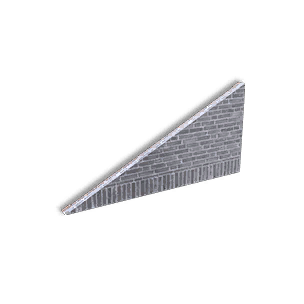 Half-Height Stone Left-sloping Wall