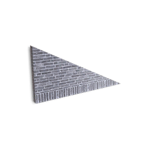Half-Height Stone Right-sloping Wall
