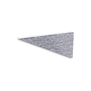 Half-Height Stone Inv Left-sloping Wall