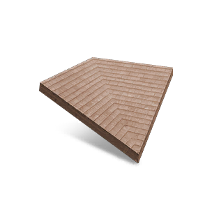 Half-Height Stone Inv Roof Corner
