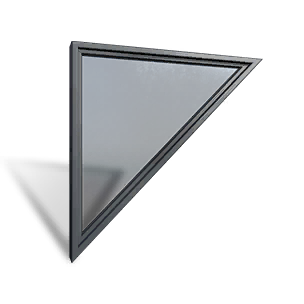 Small Steel Glass Inv Right-sloping Wall