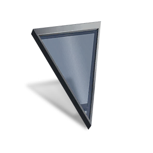 Small Steel Glass Inv Tri Roof
