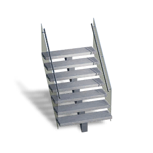 Steel Glass Narrow Steps