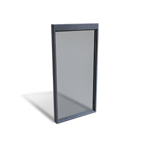 Half-Width Steel Glass Wall