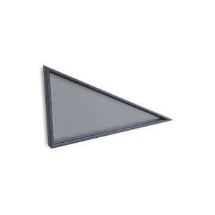 Half-Height Steel Glass Right-sloping Wall