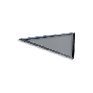 Half-Height Steel Glass Inv Left-sloping Wall
