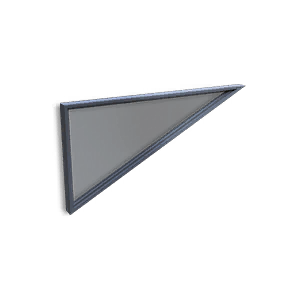 Half-Height Steel Glass Inv Right-sloping Wall