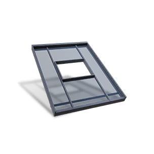 Half-Height Glass Pitched Roof Window