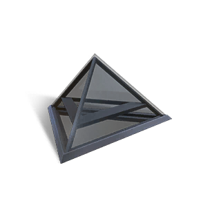 Half-Height Glass Triangular Pyramid Roof