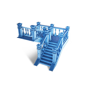 Luminous Right 1/2 Height Half-Pace Stairs