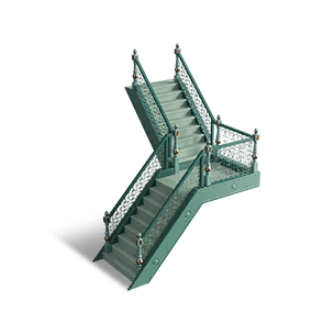 Right Springtime Corner Stairs