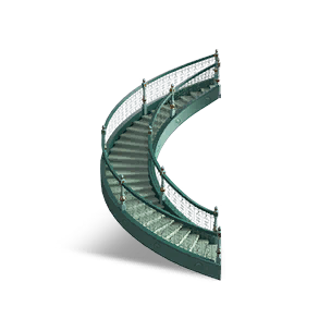 Right Springtime Spiral Staircase