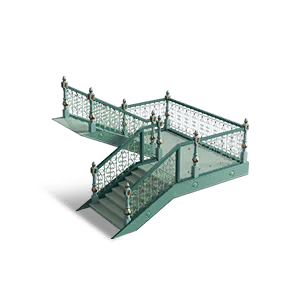 Right 1/2 Height Springtime Half-Pace Stairs